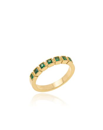 Δαχτυλίδι Σειρέ Val'Oro από Κίτρινο Χρυσό Κ14 με Πέτρες Ζιργκόν 042534
