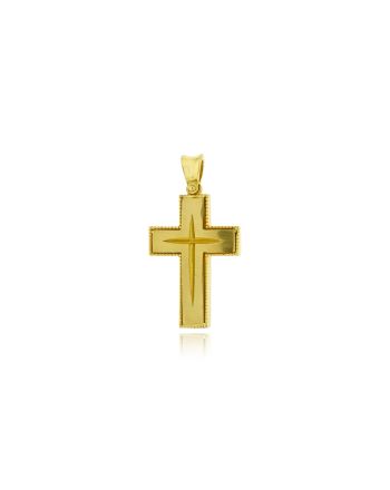 Σταυρός Βάπτισης για Αγόρι από Κίτρινο Χρυσό Κ14 042576
