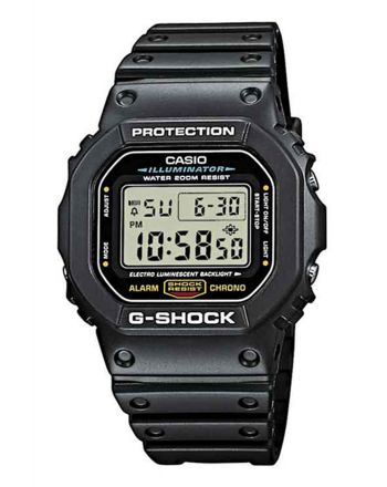 Ψηφιακό Ρολόι Casio G-Shock με Μαύρο Λουράκι Ρητίνης DW-5600E-1VER
