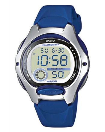 Ψηφιακό ρολόι Casio Standard Quartz με Μπλε Λουράκι Ρητίνης LW-200-2AVEG